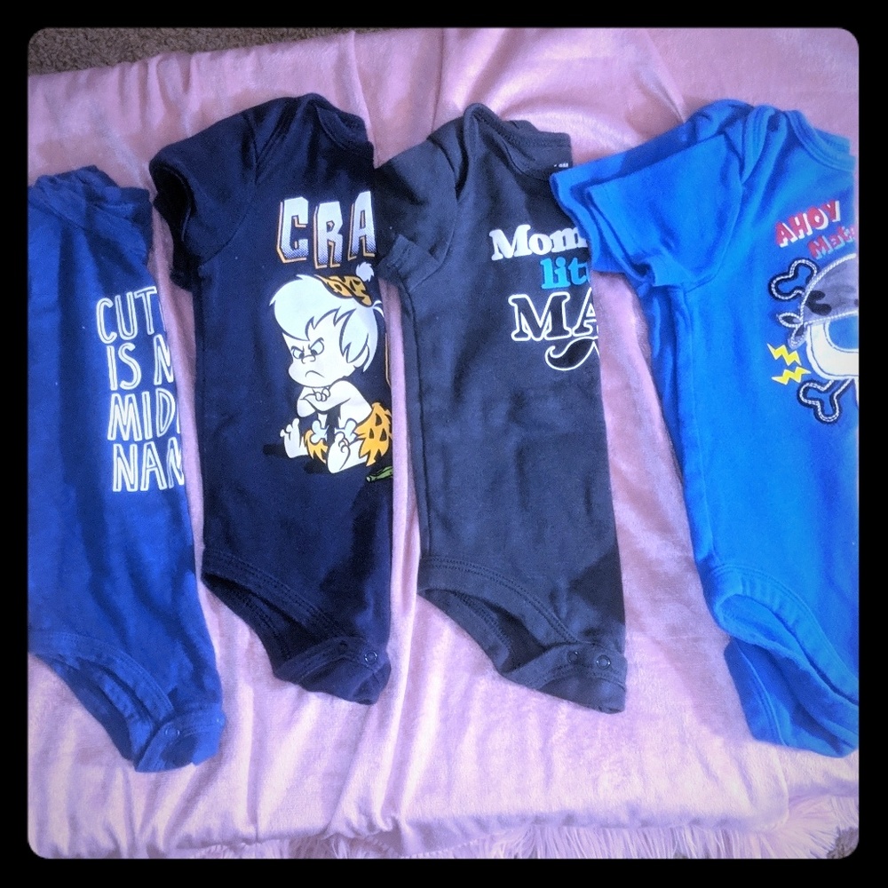 Boys 6-9 month onesie lot.